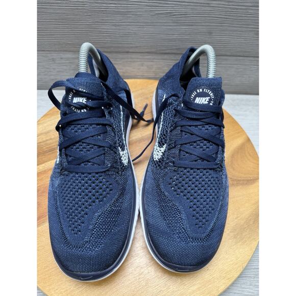 Nike Free RN Flyknit College Navy/White - 942838 400 Men’s 7.5 - Picture 5 of 11